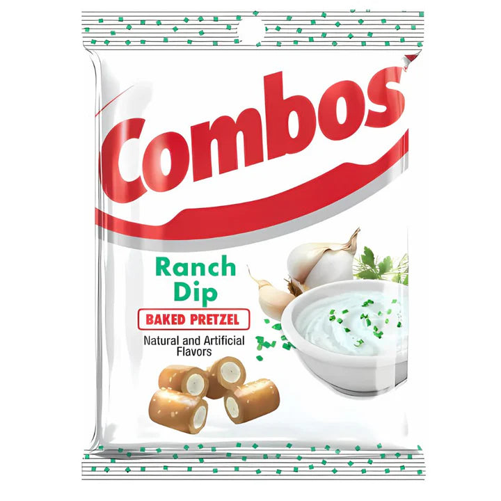 Combos Stuffed Snacks Ranch Dip Baked Pretzel 178g