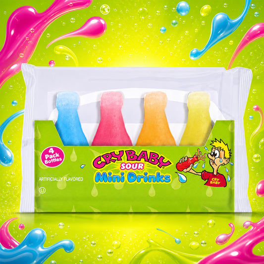 Cry Baby Sour Mini Drinks Wax Candy 39g