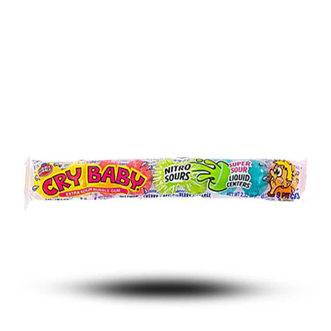 Cry Baby Nitro Sours Extra Sour Bubble Gum 65g (MHD 25.12.2024)