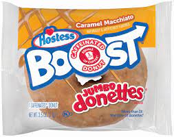 Hostess Jumbo Donettes Caramel Macchiato Boost Caffeinated Donut 71g