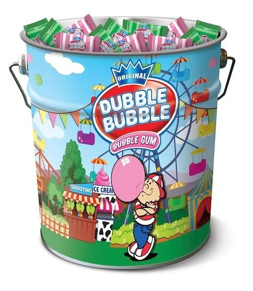 Original Dubble Bubble - Bubble Gum Eimer (250 Stück) 1125g