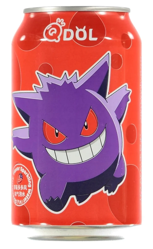 Qdol - Pokemon Gengar - Strawberry Sparkling Water 330ml (MHD 16.02.2025)