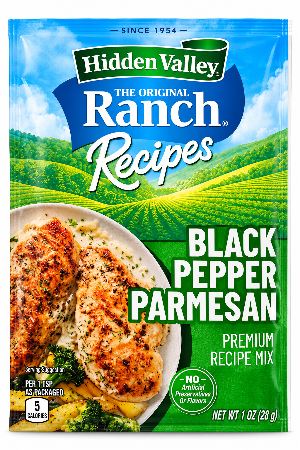 Hidden Valley The Original Ranch Recipes Black Pepper Parmesan Premium Recipe Mix 28g