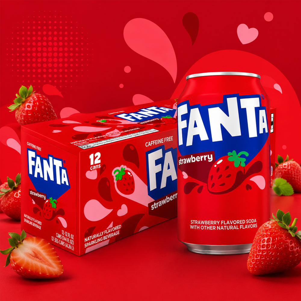 Fanta Strawberry (USA) 12 x 355ml Vorratspack