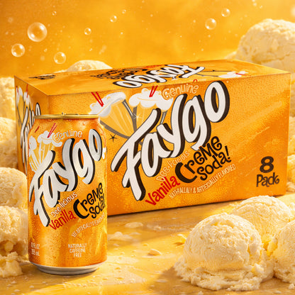 Faygo Vanilla Creme Soda 8 x 355ml Vorratspack