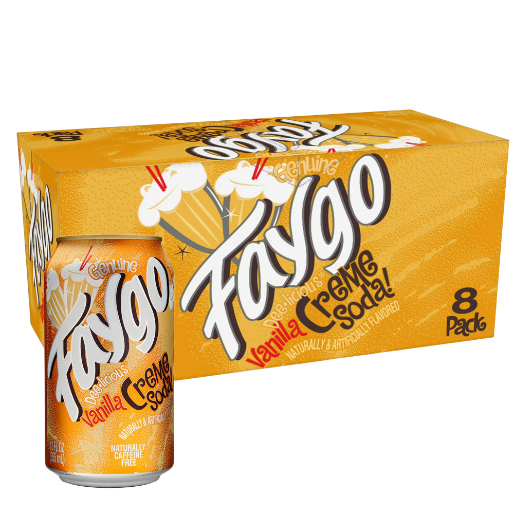 Faygo Vanilla Creme Soda 8 x 355ml Vorratspack