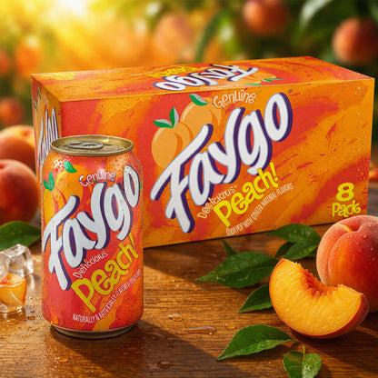 Faygo Peach! 8 x 355ml Vorratspack