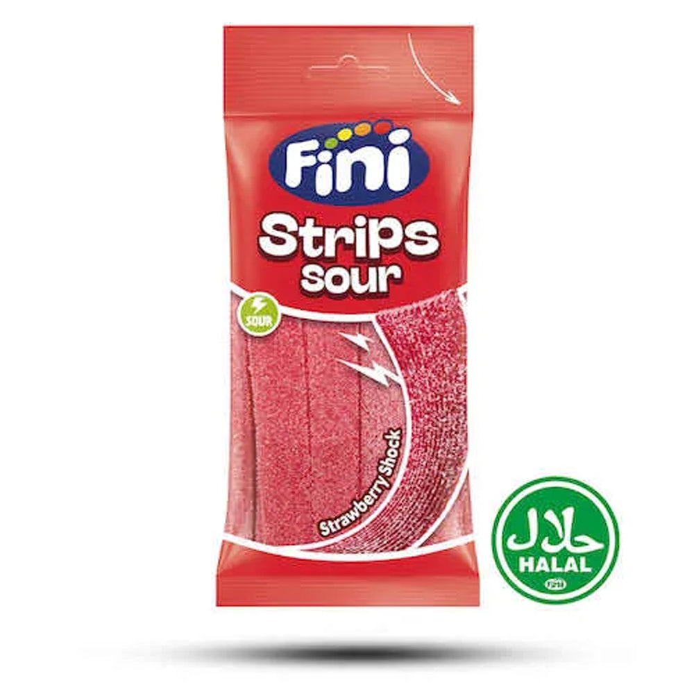 Fini Strips Sour Strawberry Shock 75g
