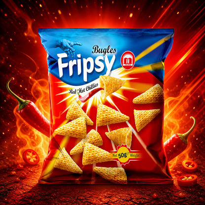 Fripsy Bugles Red Hot Chilli Flavour 50g