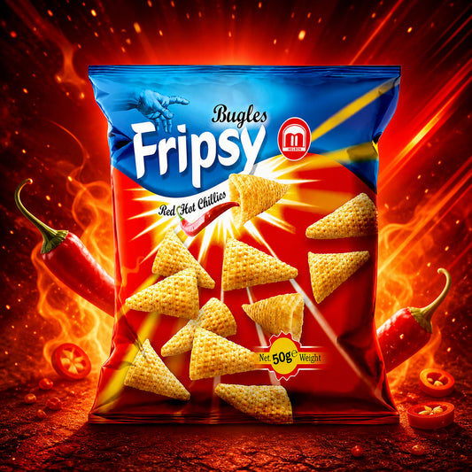 Fripsy Bugles Red Hot Chilli Flavour 50g