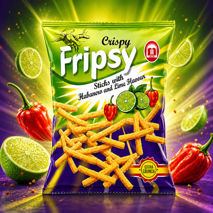 Fripsy Crispy Sticks Habanero & Lime Flavour 50g
