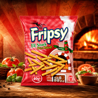 Fripsy Crispy Oven Baked Sticks Ketchup Flavour 50g