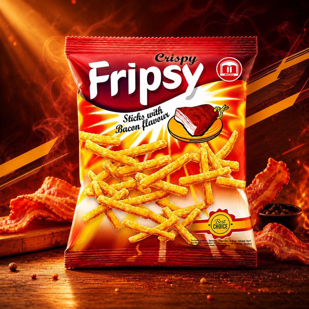 Fripsy Crispy Sticks Bacon Flavour 50g