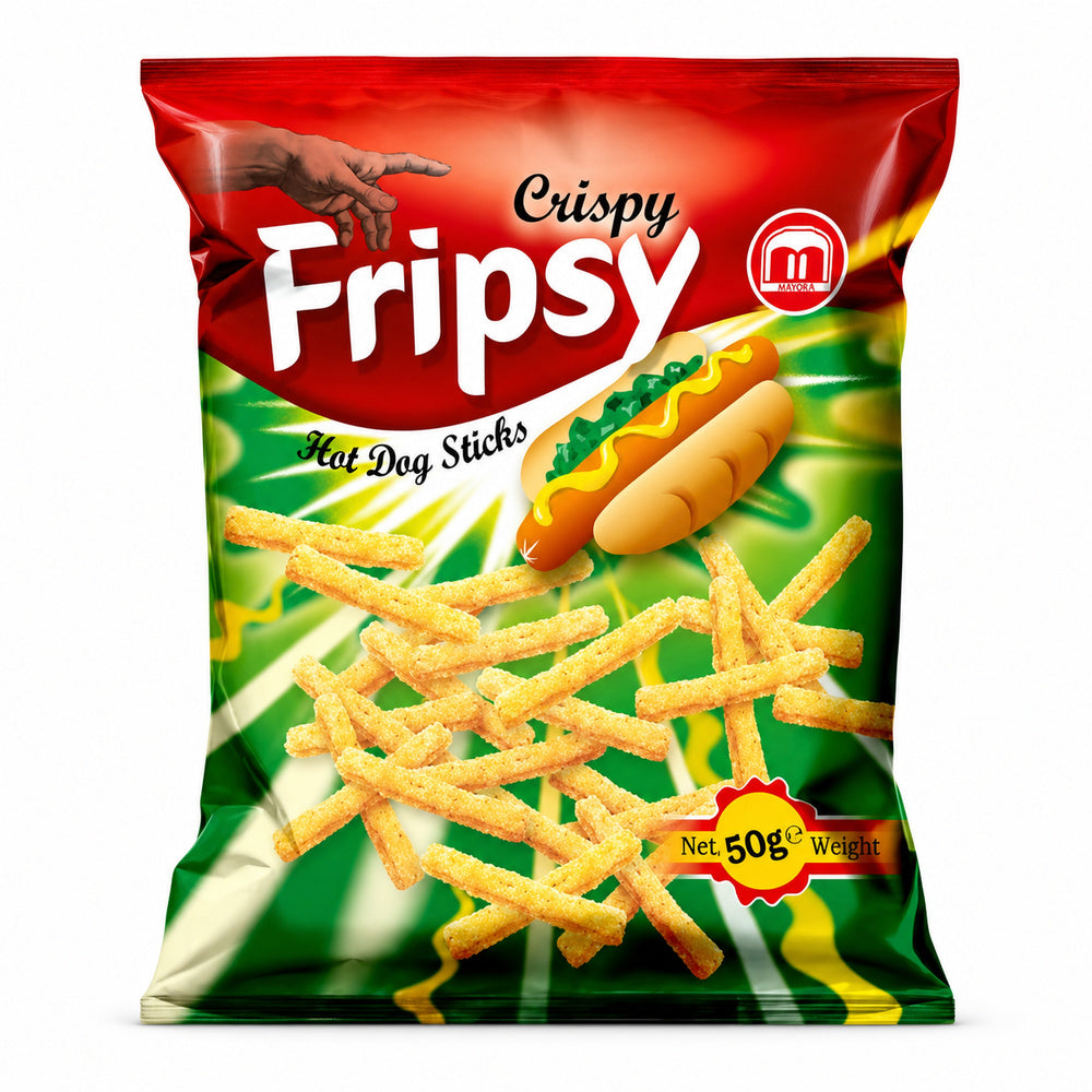 Fripsy Crispy Sticks Hot Dog Flavour 50g
