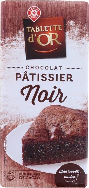 Tablette d'Or Chocolat pâtissier Noir 200g