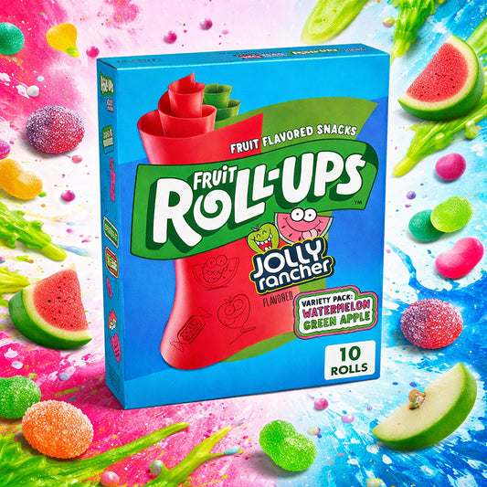 Fruit Roll-Ups Jolly Rancher Variety Pack Green Apple & Watermelon 141g
