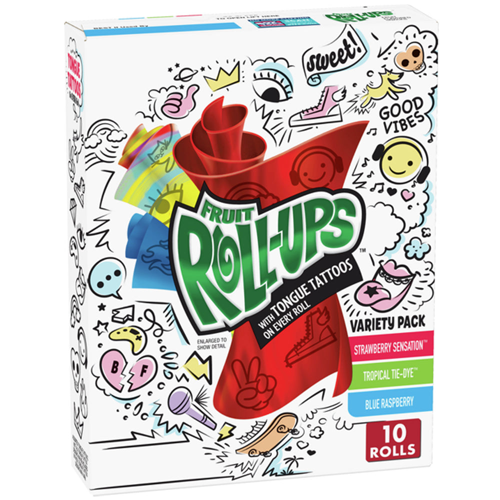 Fruit Roll-Ups Tongue Tattoos Variety Pack 141g