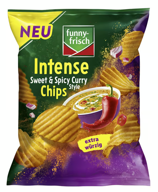 Funny Frisch Intense Sweet & Spicy Curry Style Chips 110g