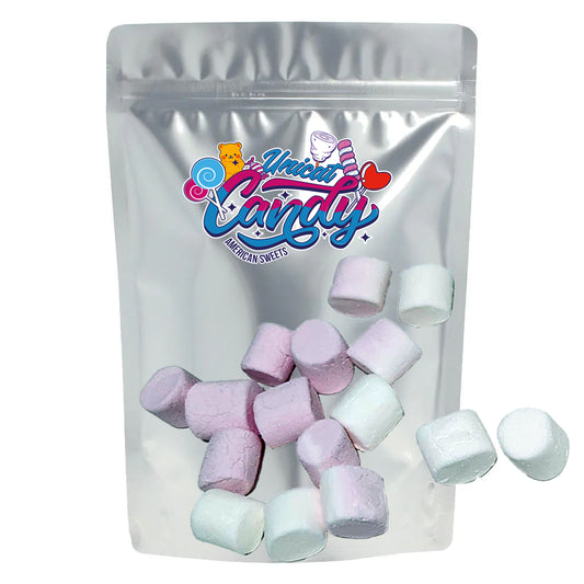 Gefriergetrocknete Mini Marshmallows Weiss-Rosa 30g
