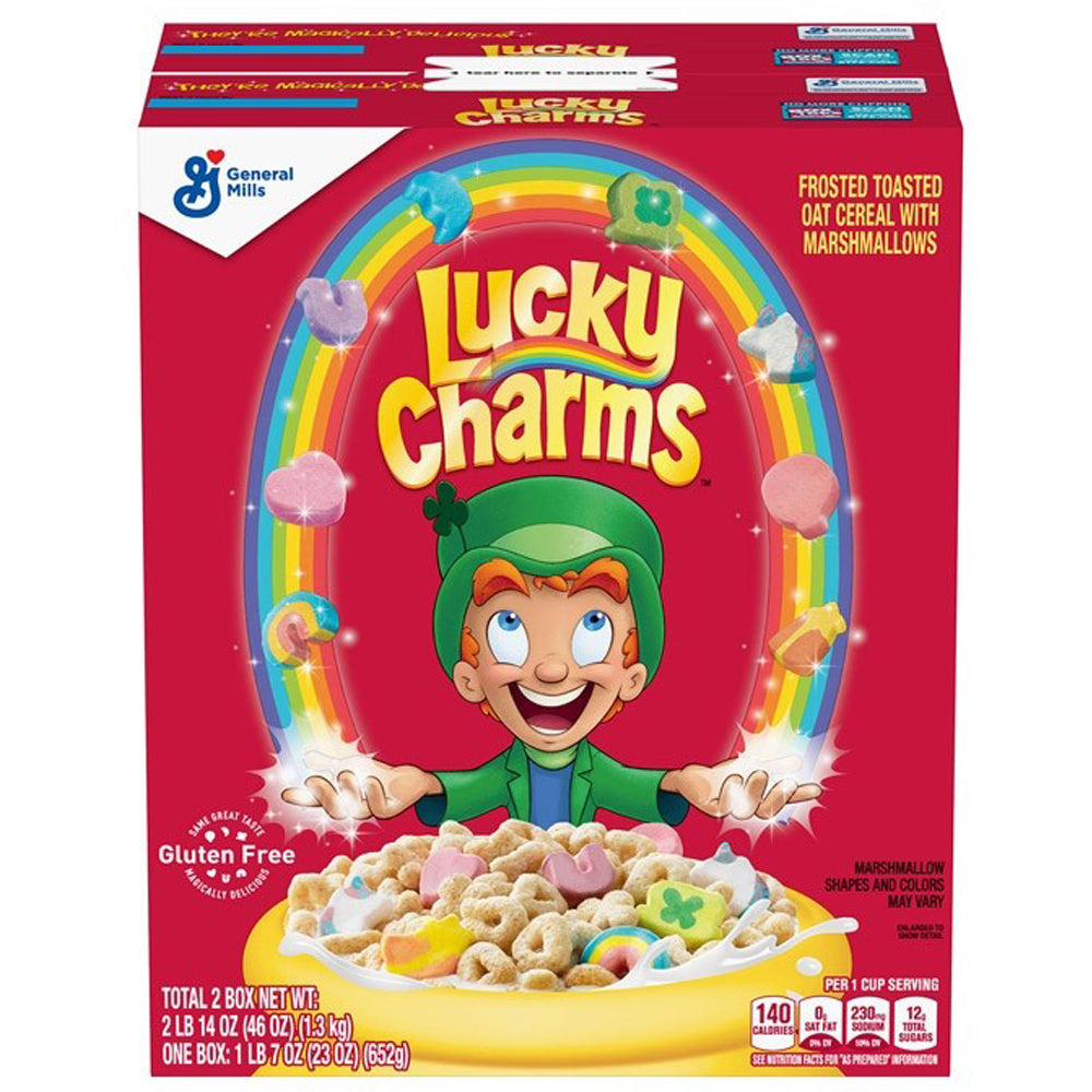 General Mills Lucky Charms Cerealien mit Marshmallows 2 x 652g Vorratspack