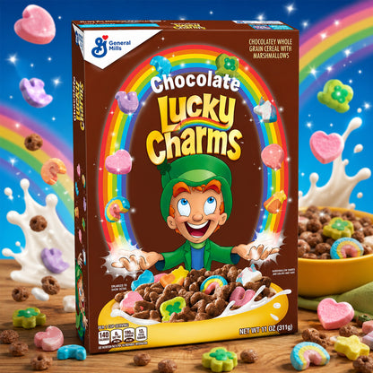 General Mills Lucky Charms Chocolate Cerealien mit Marshmallows 300g