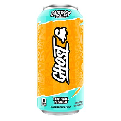 Ghost Energy Sugar Free Energy Drink Tropical Mango Flavour 473ml