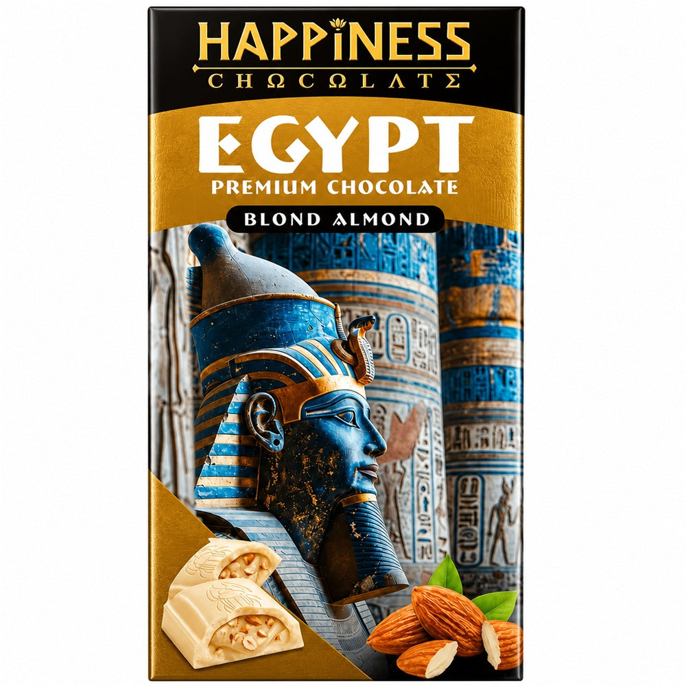 Happiness Egypt Premium Chocolate Blond Almond 65g