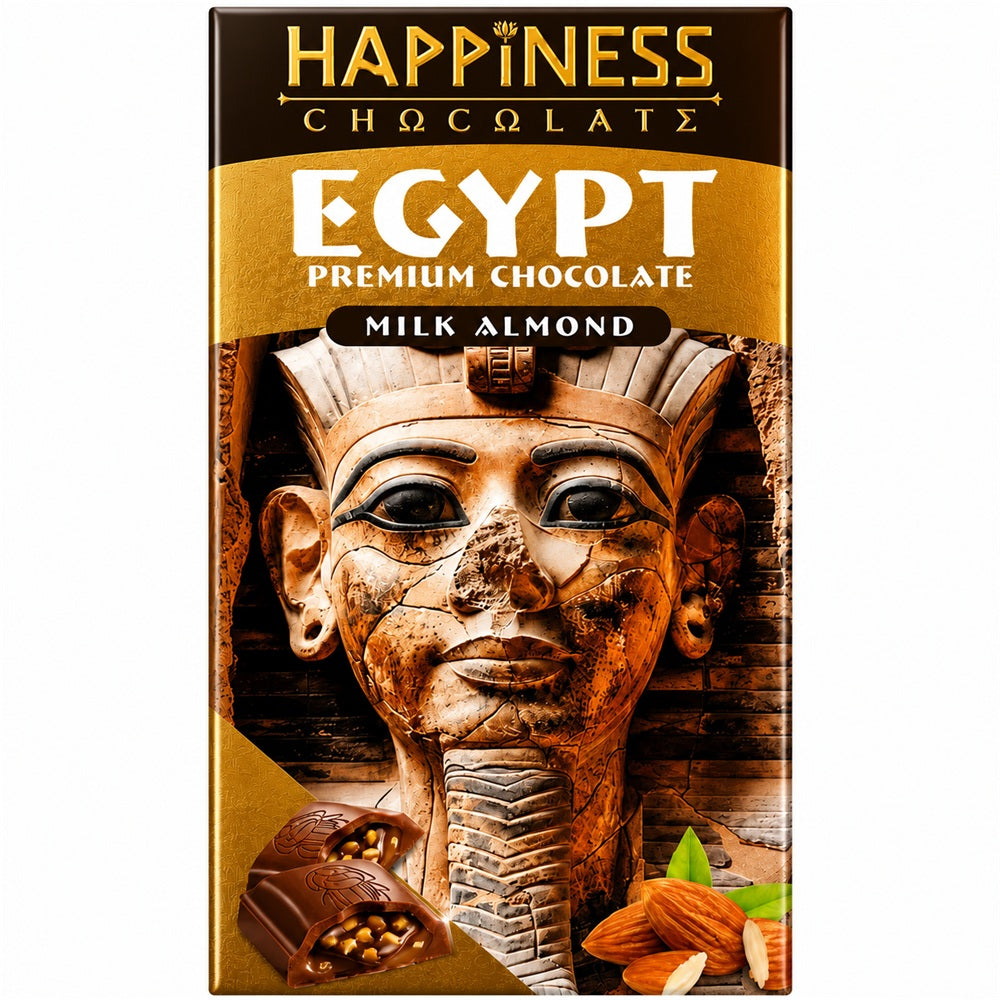 Happiness Egypt Premium Chocolate Milk Almond 65g
