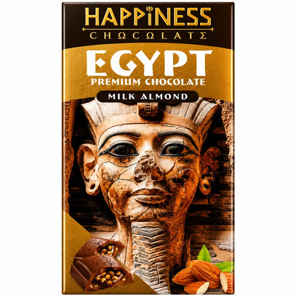 Happiness Egypt Premium Chocolate Milk Almond 65g