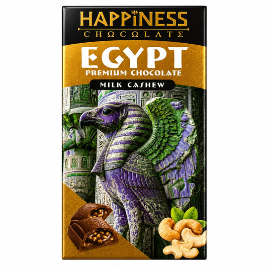 Happiness Egypt Premium Chocolate Milk Cashew 65g