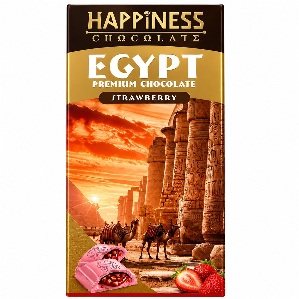 Happiness Egypt Premium Chocolate Strawberry 65g