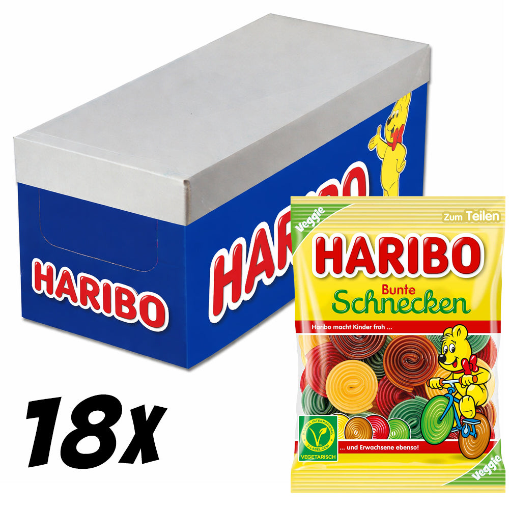 Haribo Bunte Schnecken vegetarisch 18 x 160g Vorratspack
