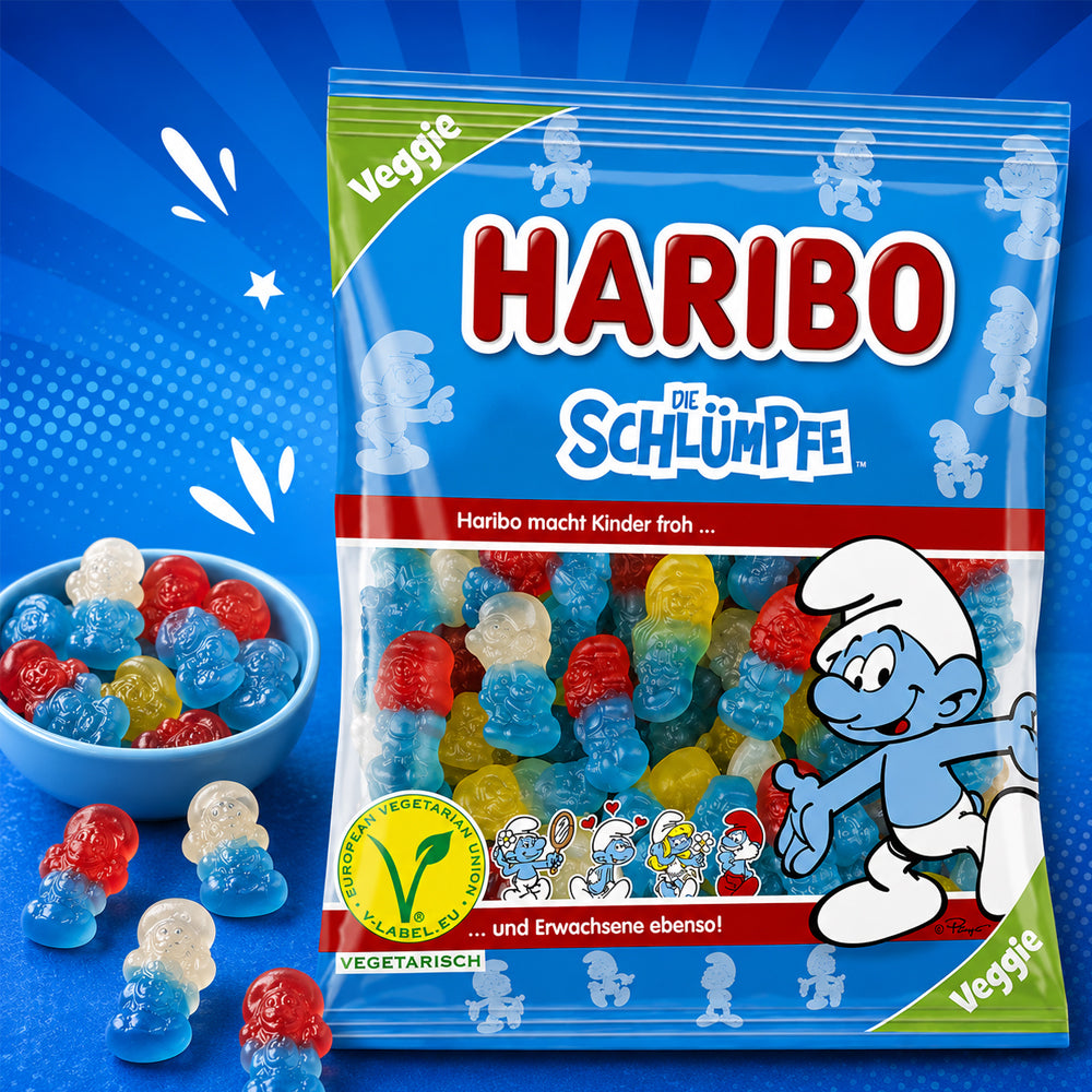 Haribo Die Schlümpfe vegetarisch 20 x 175g Vorratspack