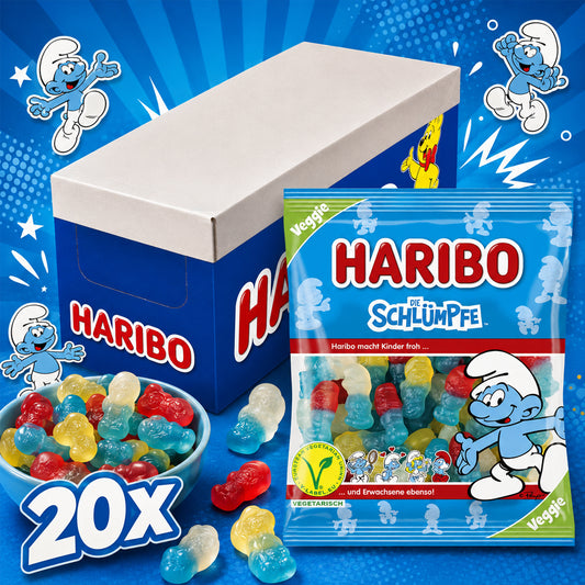 Haribo Die Schlümpfe vegetarisch 20 x 175g Vorratspack