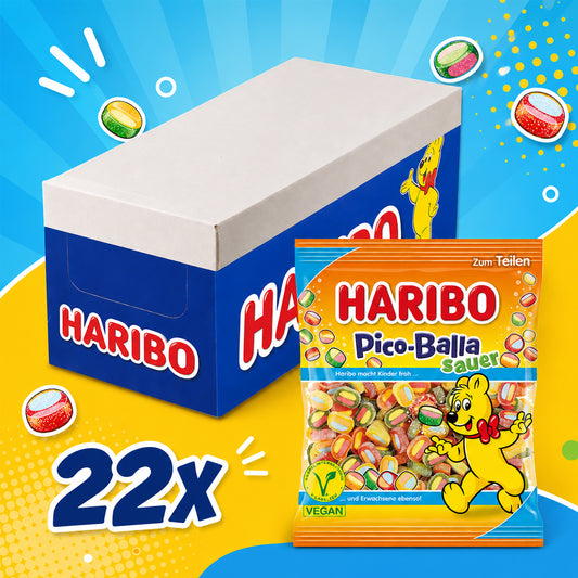 Haribo Pico-Balla Sauer vegan 22 x 160g Vorratspack