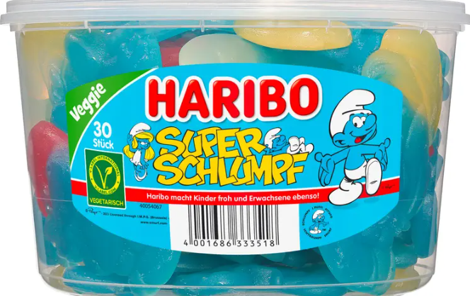 Haribo Super Schlumpf 1,44 kg 30 Stück