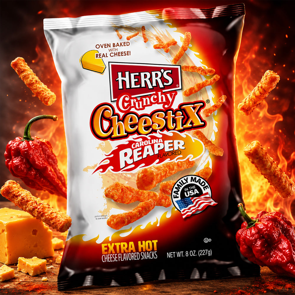 Herr's Crunchy Cheestix Carolina Reaper 227g (USA)