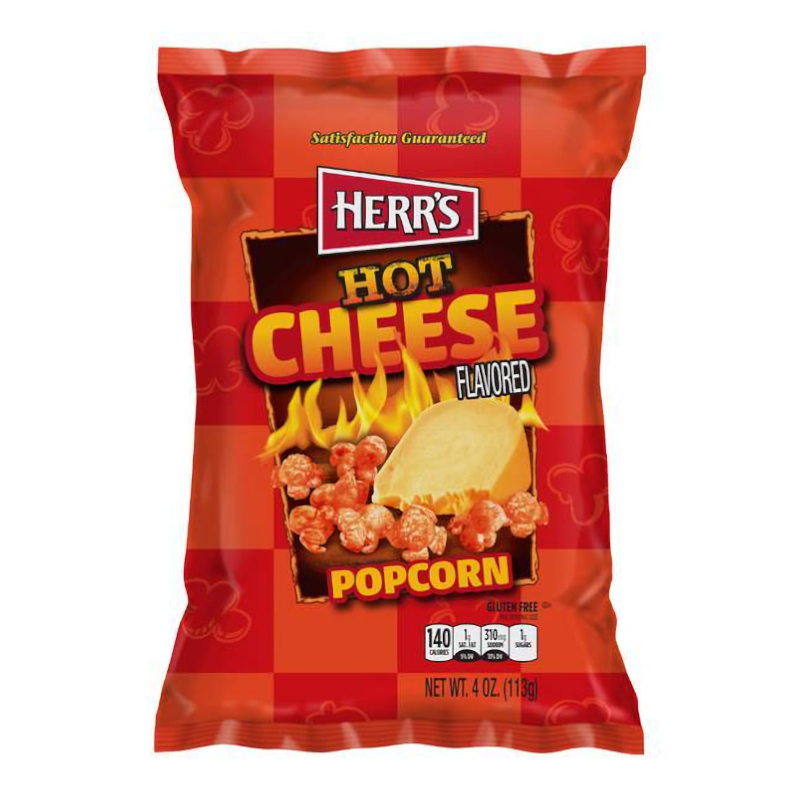 Herr's Hot Cheese Flavoured Popcorn 113g