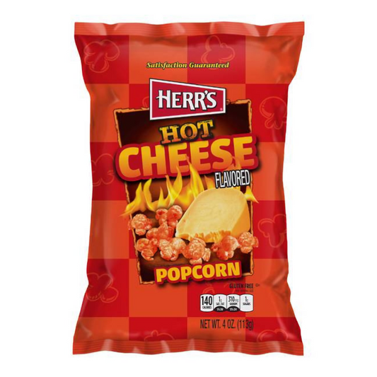 Herr's Hot Cheese Flavoured Popcorn 113g