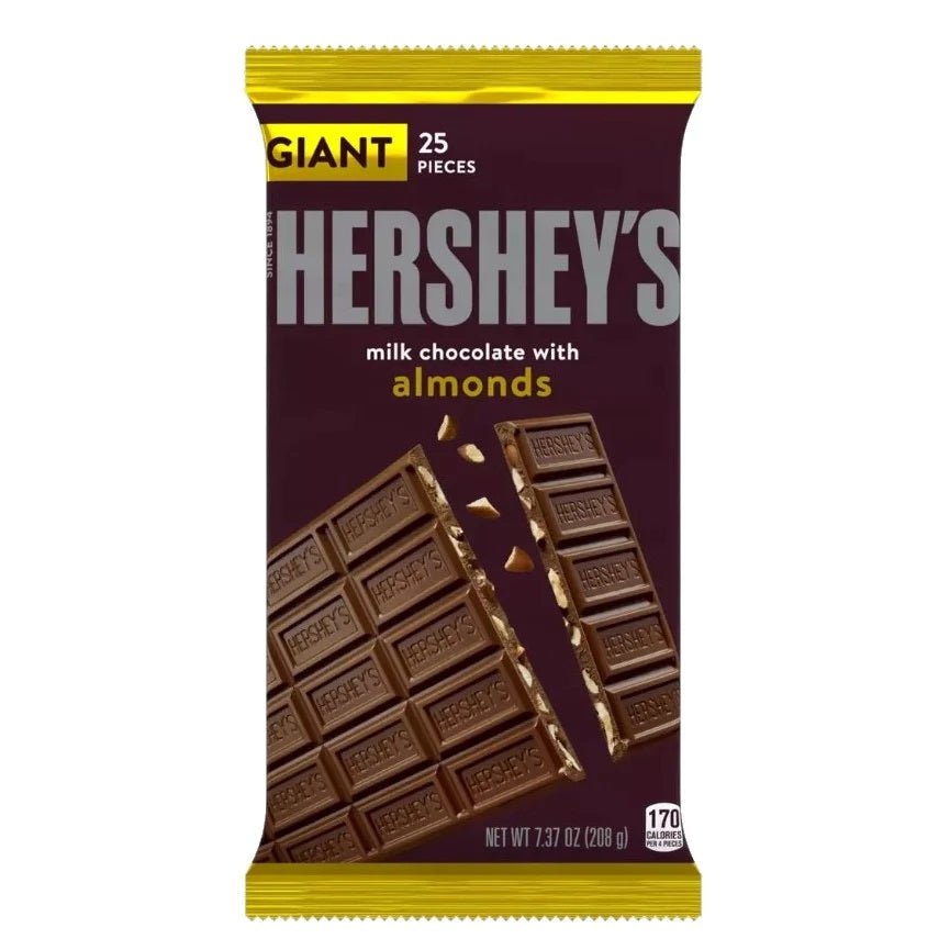 Hershey's Giant Milk Chocolate with Almonds 208g