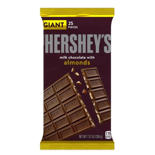 Hershey's Giant Milk Chocolate with Almonds 208g