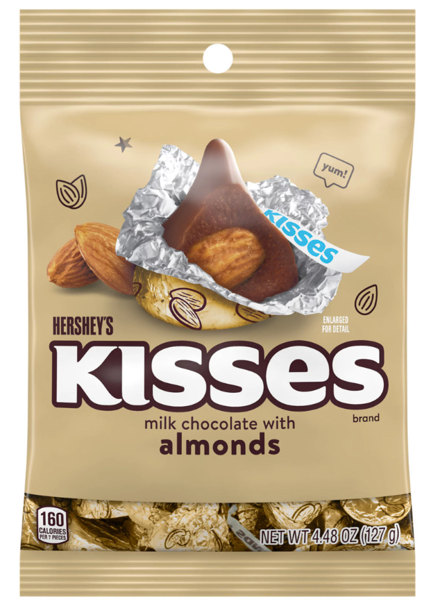 Hershey's Kisses Milk Chocolate with Almonds 127g