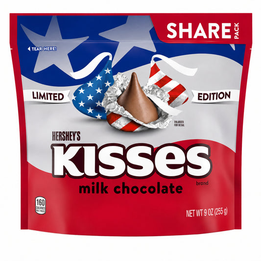 Hershey's Kisses Milk Chocolate Red, White & Blue Limited Edition 255g