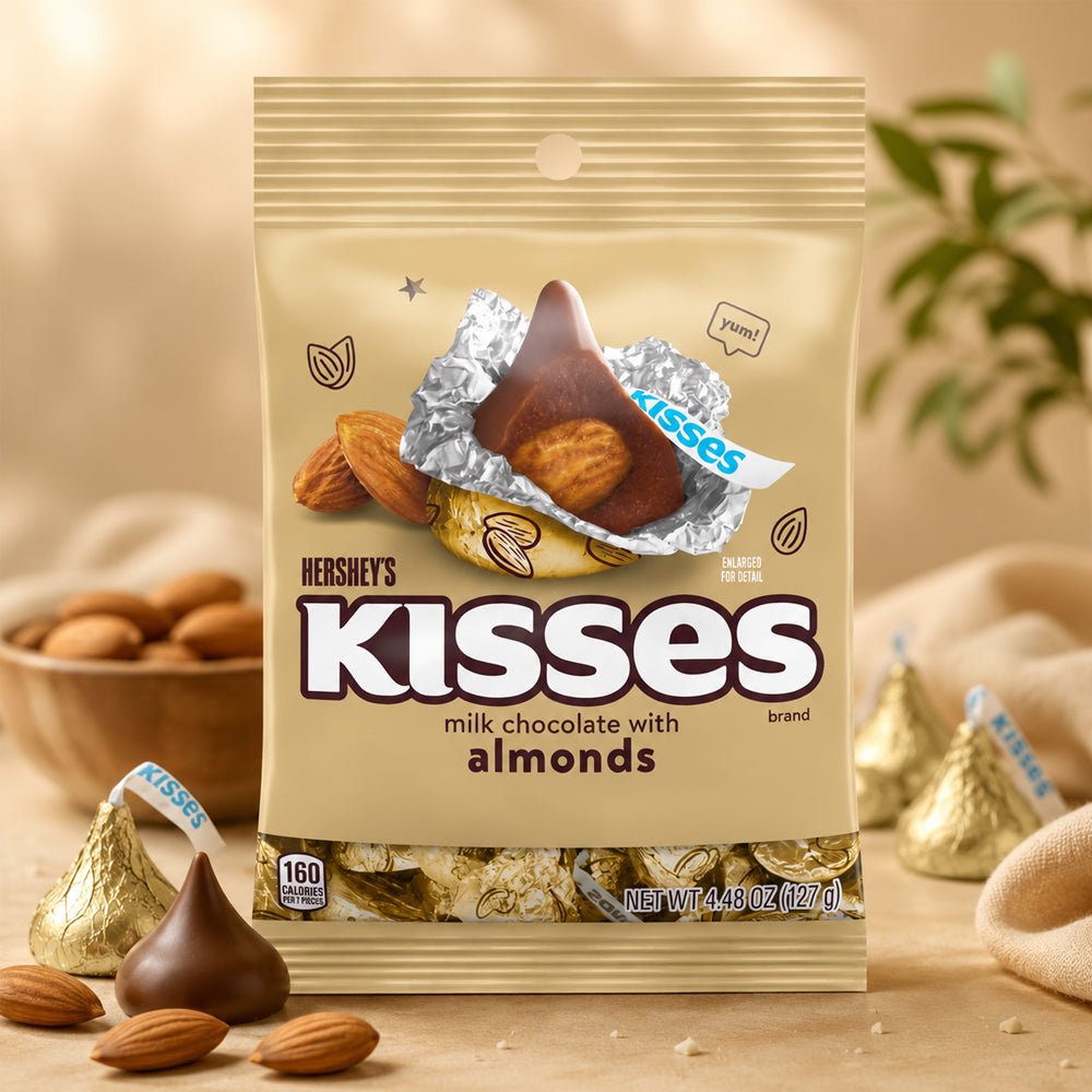 Hershey's Kisses Milk Chocolate with Almonds 127g