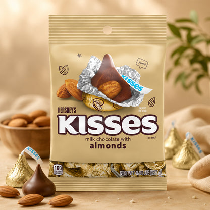 Hershey's Kisses Milk Chocolate with Almonds 127g