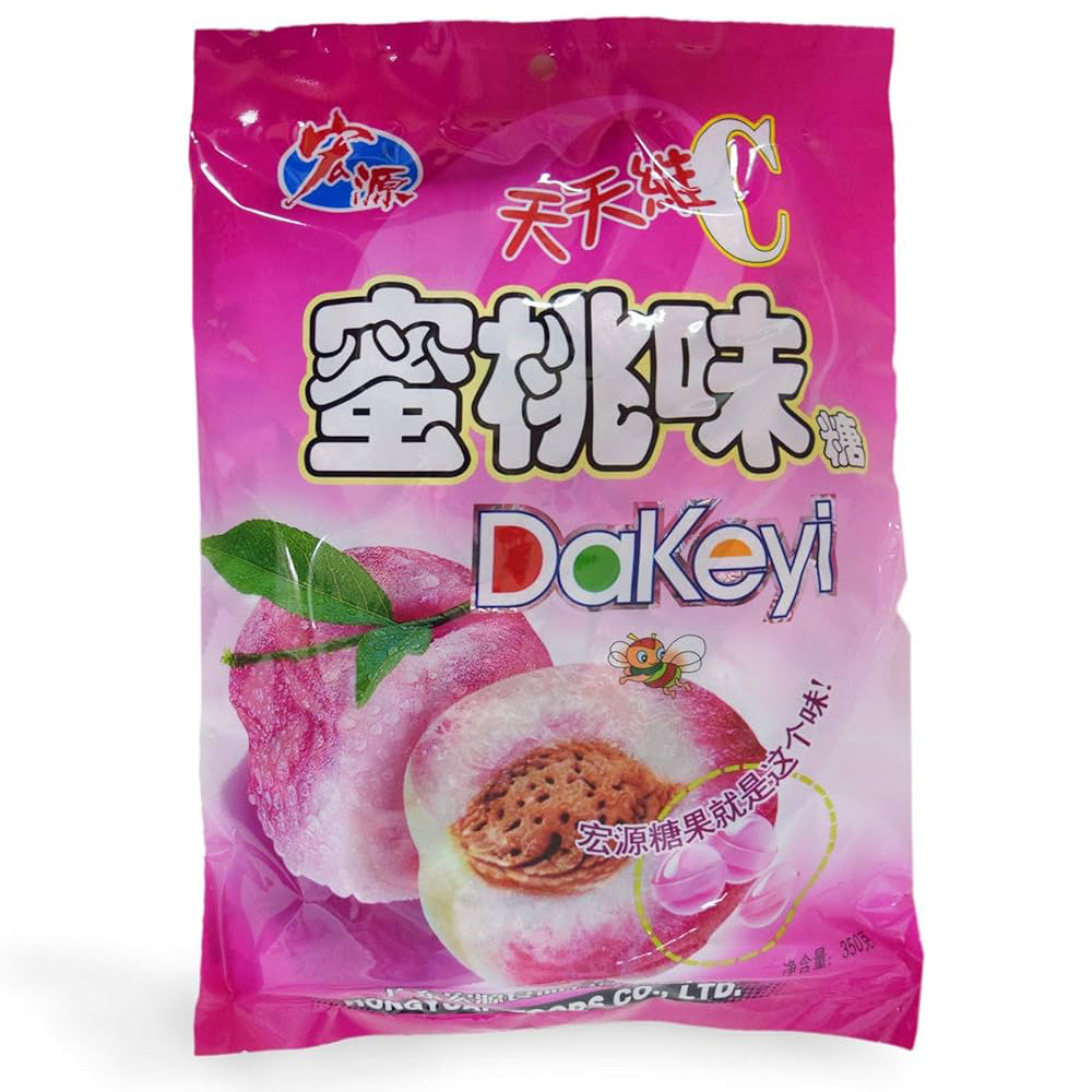 Hongyuan DaKeyi Hard Candy Peach Flavour 350g
