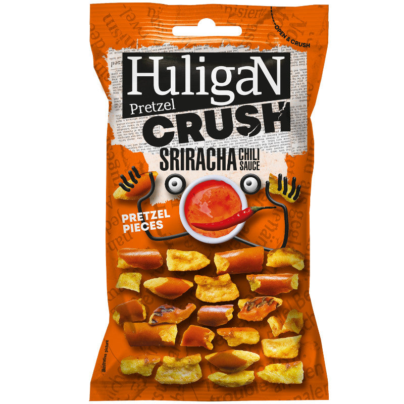 HuligaN Pretzel Pieces Sriracha Chili Flavour - 65g