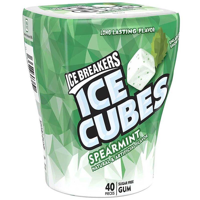 Ice Breakers - Ice Cubes Spearmint Kaugummi - Sugar Free - 40 Stück 92g