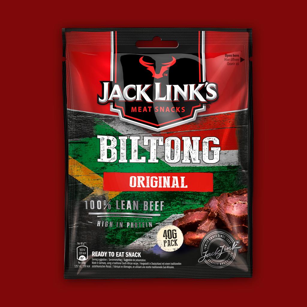 Jack Link's Meat Snacks Biltong Original 100% Lean Beef 40g