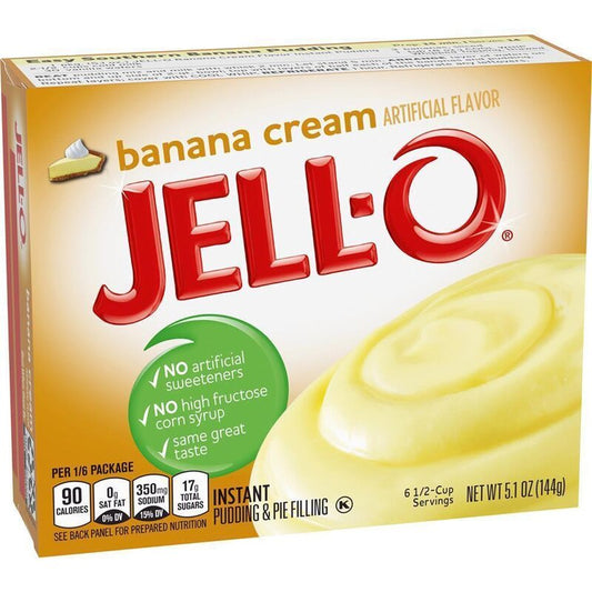 Jell-O Banana Cream Instant Pudding & Pie Filling 144g